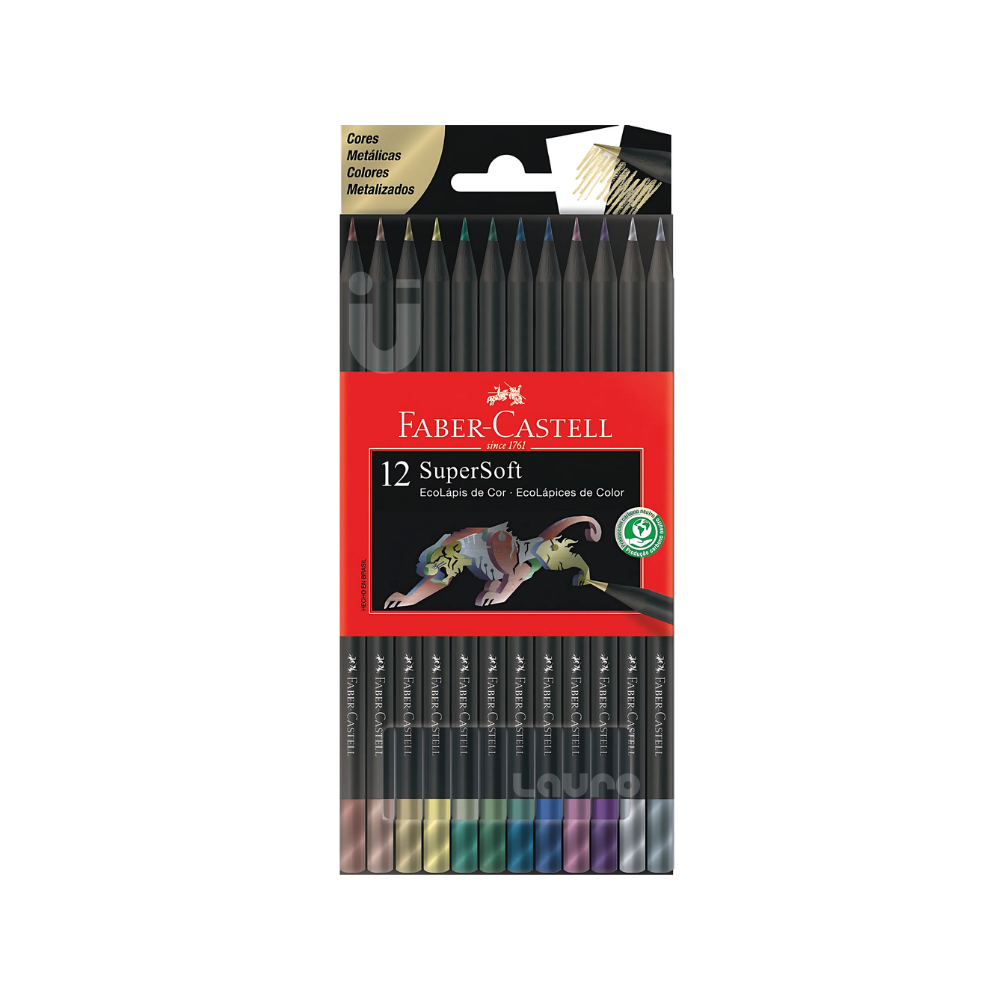 EcoLápices De Color SuperSoft Metálicos 12 unidades