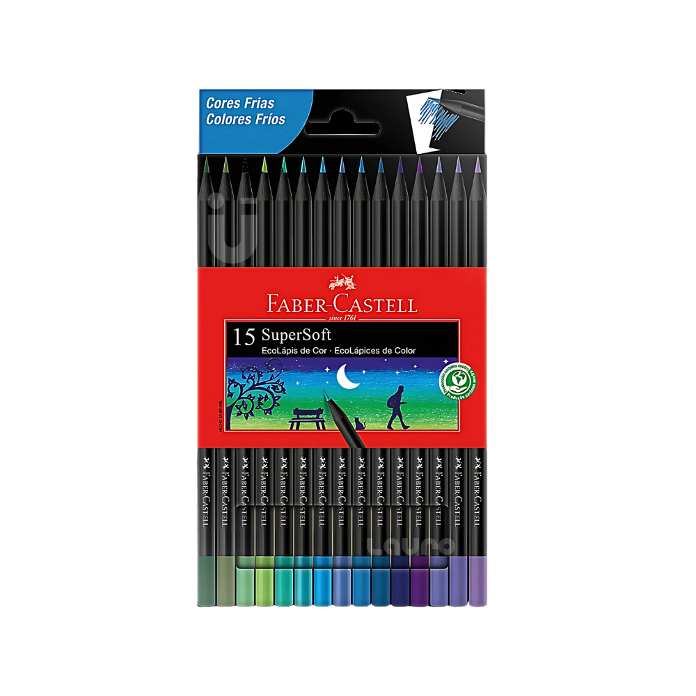 EcoLápices De Color SuperSoft 15 Tonos Fríos