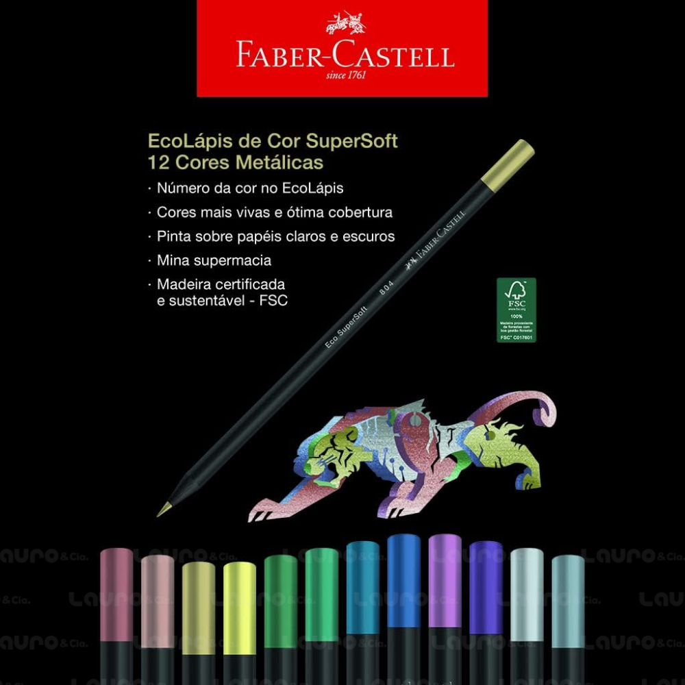 EcoLápices De Color SuperSoft Metálicos 12 unidades - Imagen 3