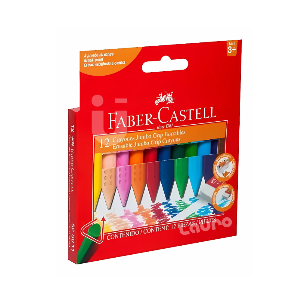 Crayones Grip Jumbo de 12 - Imagen 2