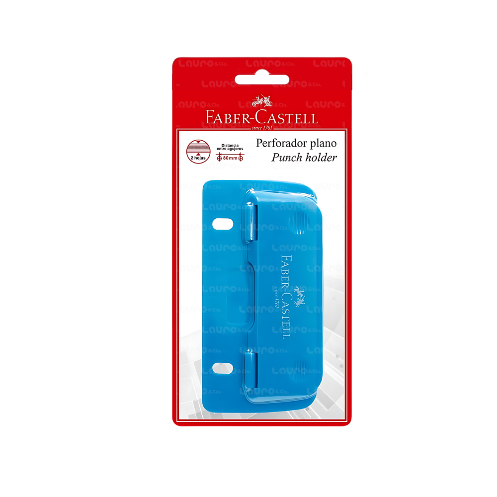 Perforador Plano Mini Celeste