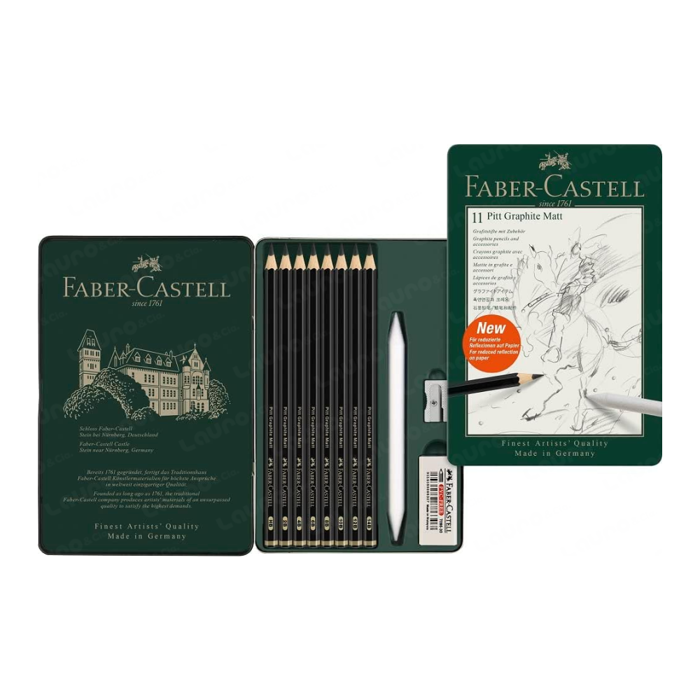 Set de lápices Stch. metálico de Pitt Graphite Matt x11