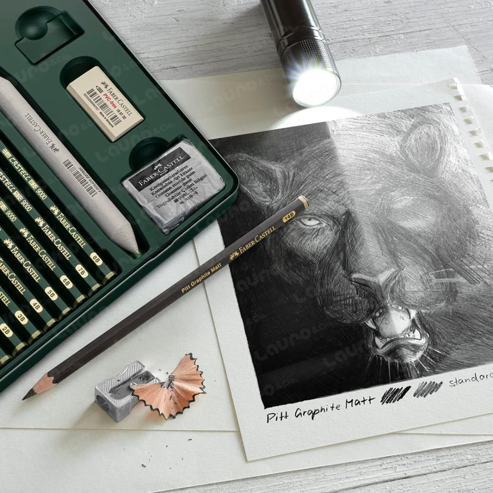 Set de lápices Stch. metálico de Pitt Graphite Matt x11 - Imagen 5