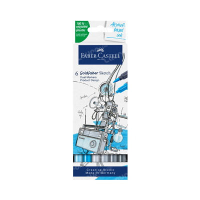 Sketch Marker Goldfaber Diseño de Productos set x6 Marcador Doble Punta (Pincel y Micropunta)