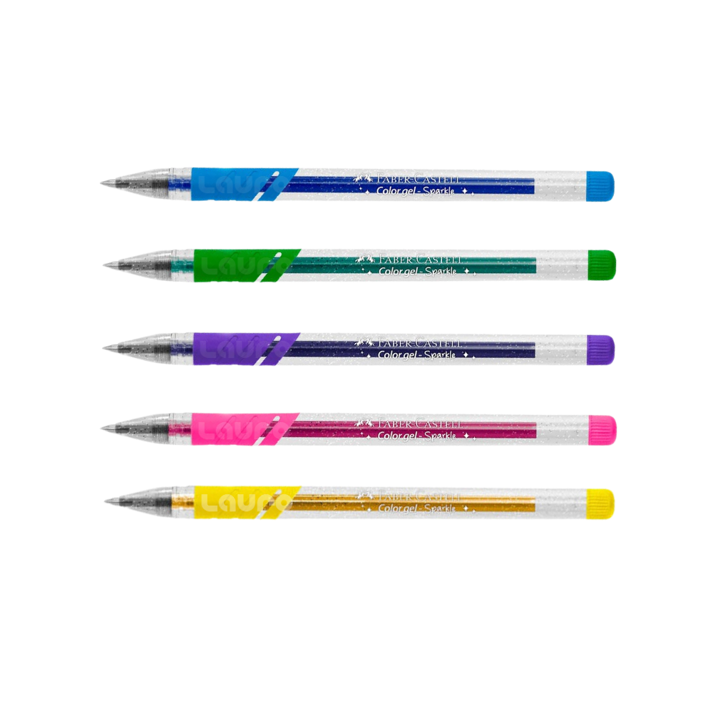 Bolígrafos de Color Gel Sparkle Glitter x 5 colores - Imagen 2