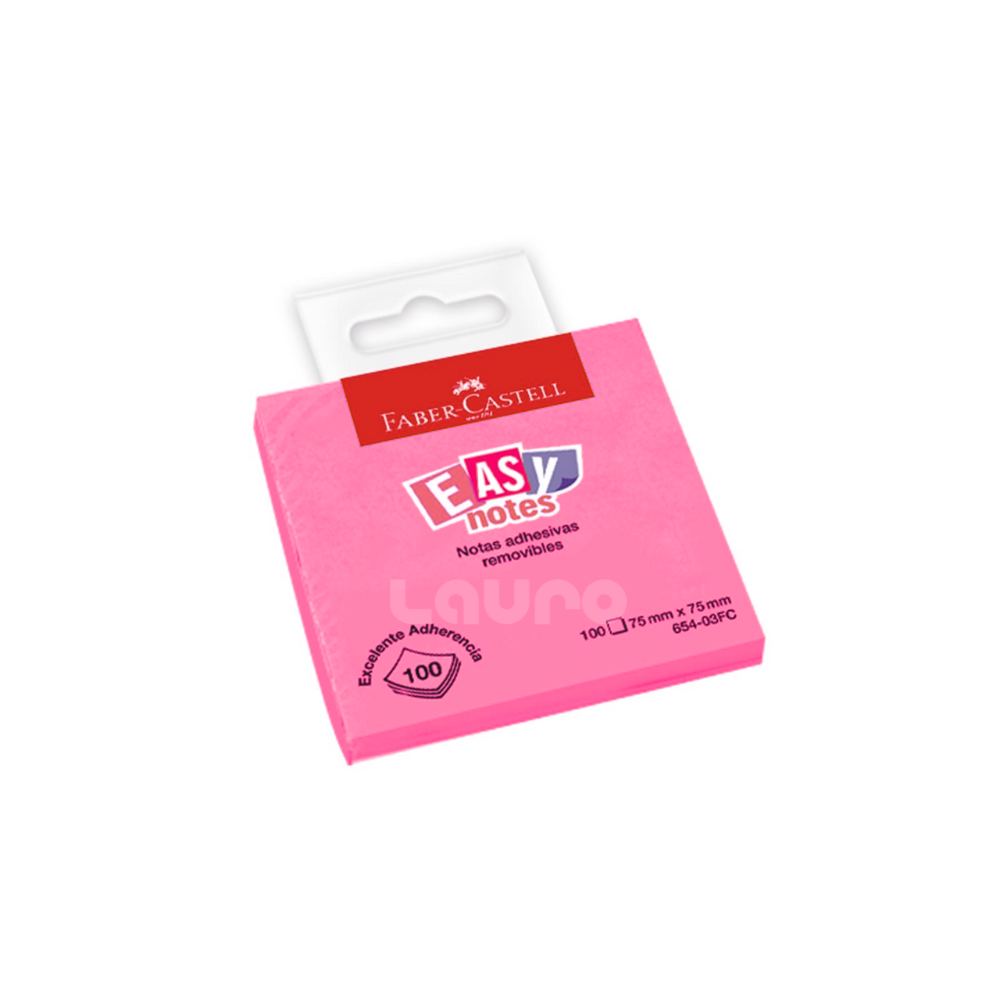 Nota adhesiva 100 hojas Rosado Neón 75x75 mm