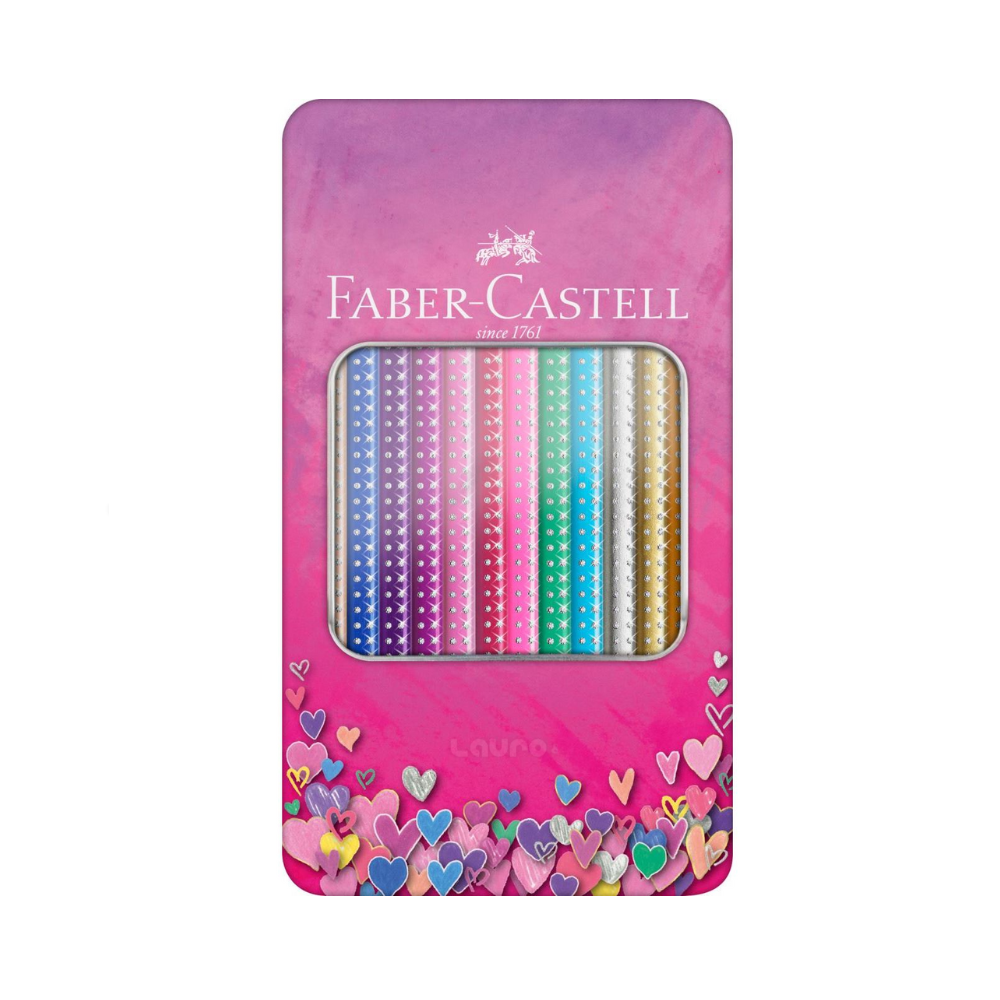 Estuche metálico con 12 lápices de color Sparkle - Imagen 2