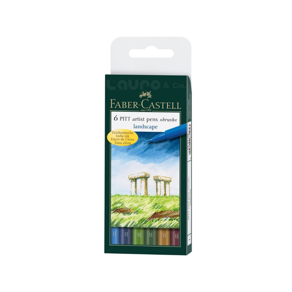 Estuche con 6 rotuladores Pitt Artist Pen Brush