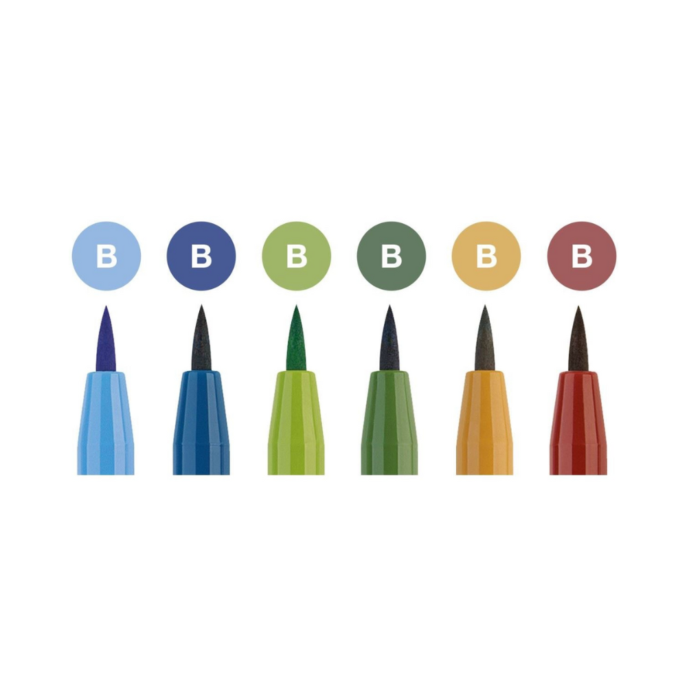 Estuche con 6 rotuladores Pitt Artist Pen Brush - Imagen 2