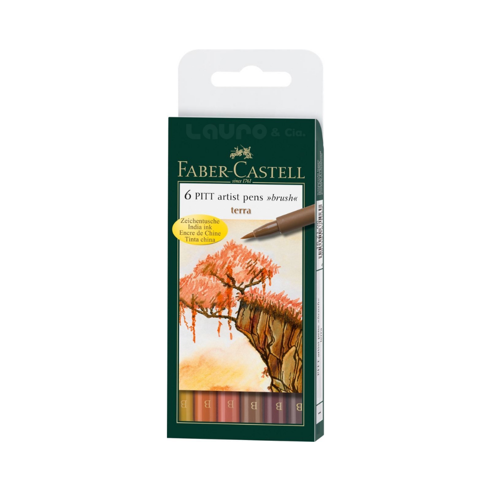 Estuche con 6 rotuladores Pitt Artist Pen Brush