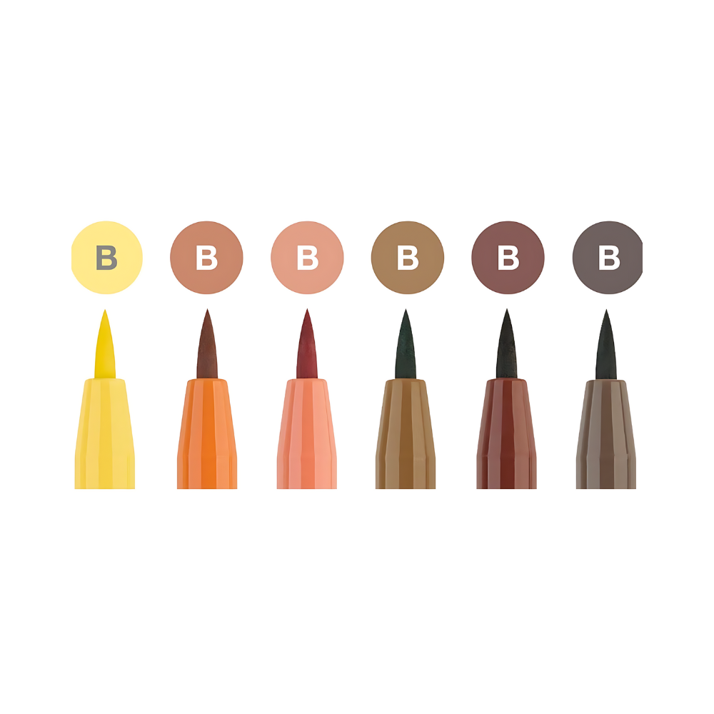Estuche con 6 rotuladores Pitt Artist Pen Brush - Imagen 2
