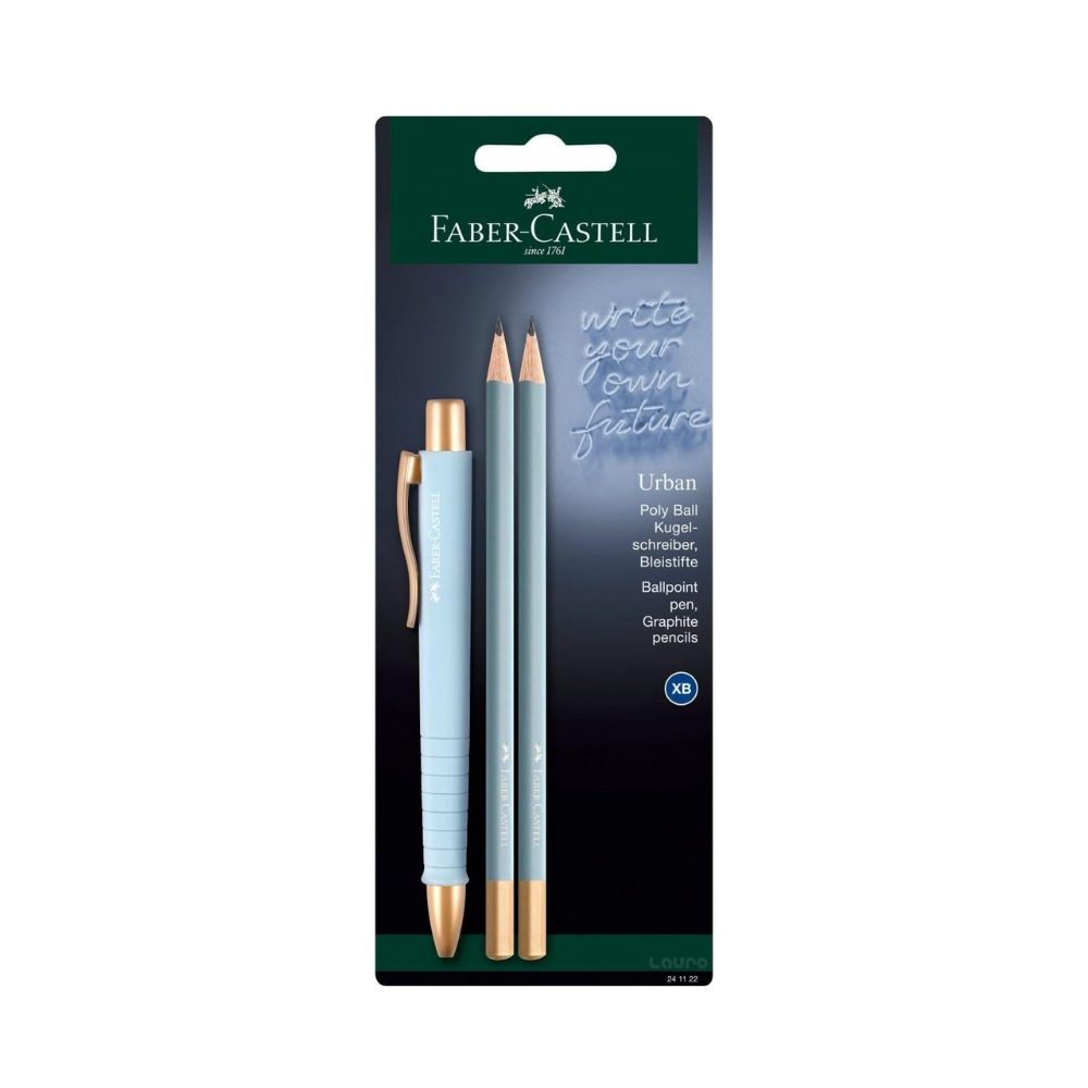 Set de escritura azul cielo